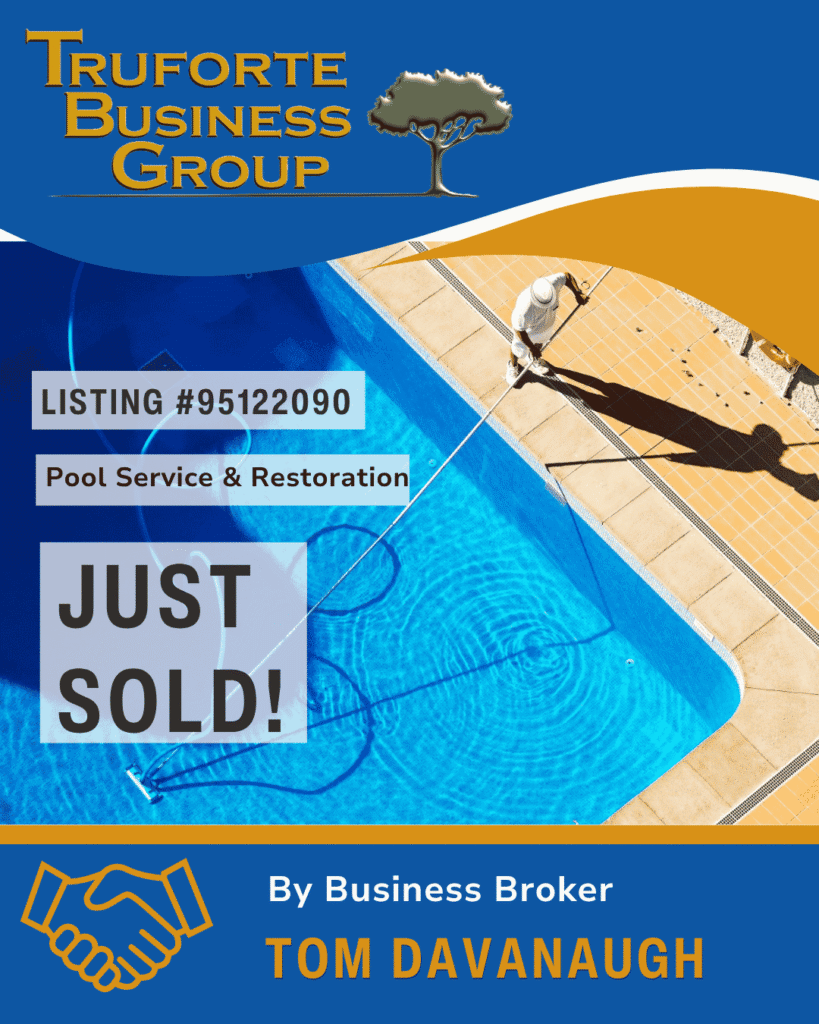Sold listing for a pool service and restoration business in Davanaugh, Florida.