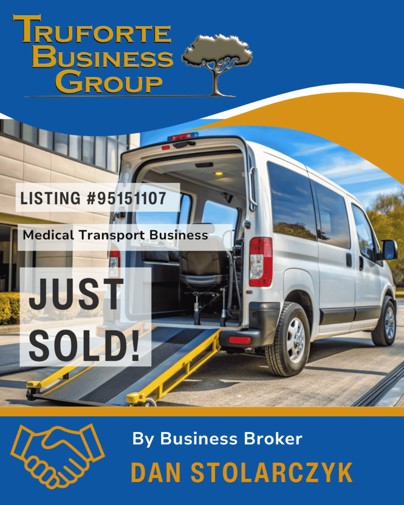 Sold medical transport business in Sarasota and Manatee Counties, Florida, featuring a van with a lift.